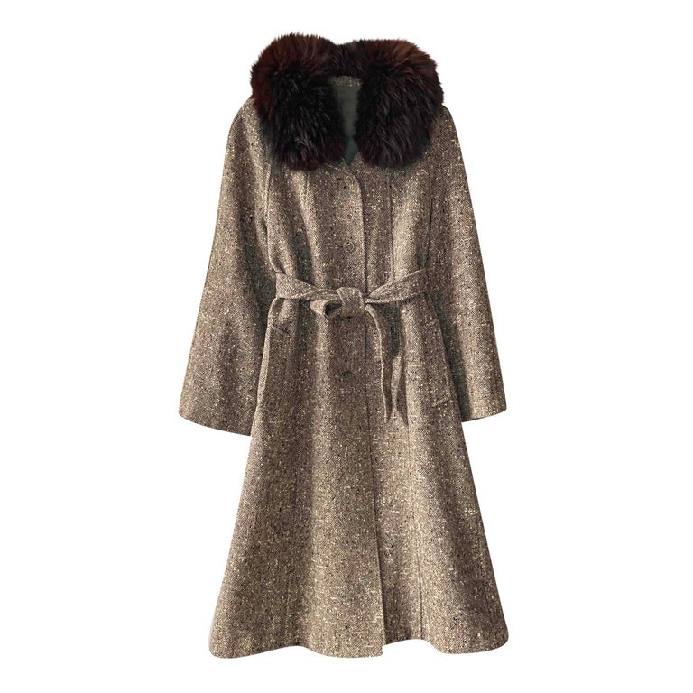 Manteau long en laine 
