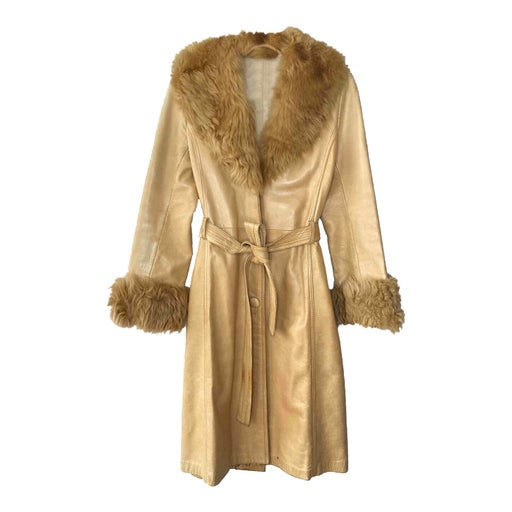 Leather trench coat