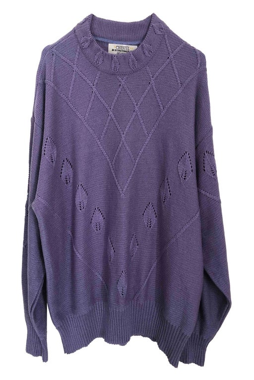 Purple knit sweater
