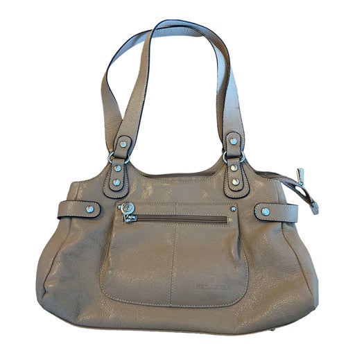 Leather baguette bag