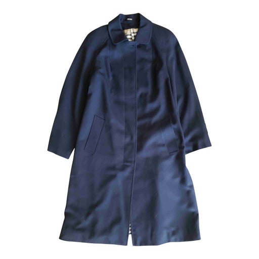 blue trench coat