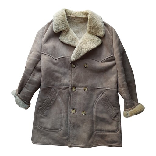 Long shearling coat