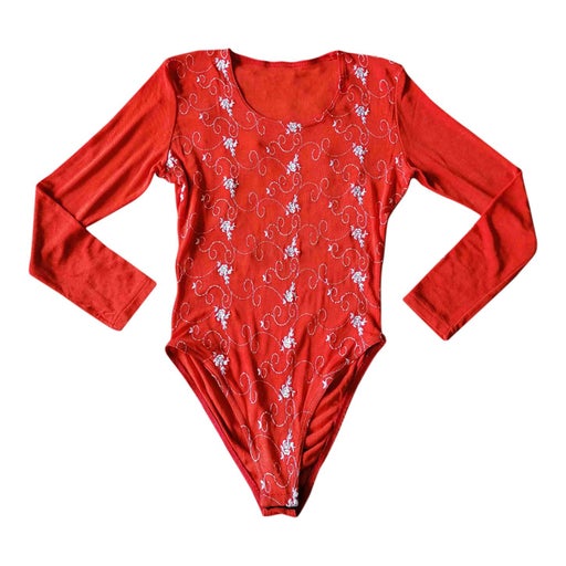 Embroidered bodysuit
