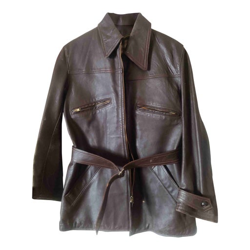 Leather safari jacket