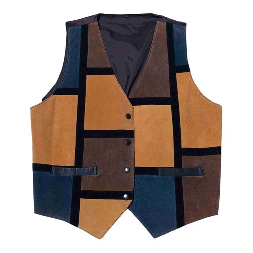 Gilet sans manche en cuir