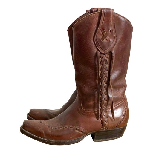 Leather cowboy boots
