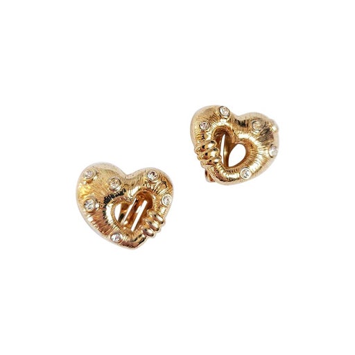 Golden clip earrings
