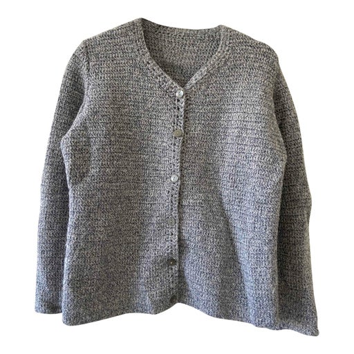Light gray wool cardigan c
