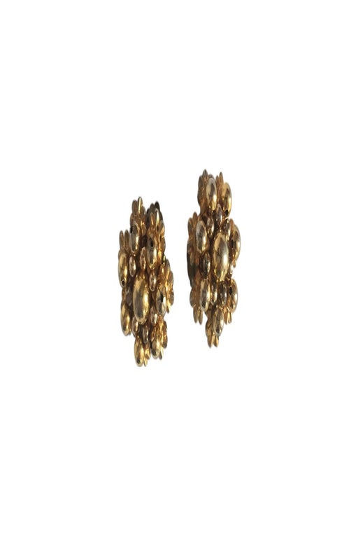 Gold clip-on earrings
