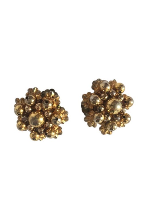 Gold clip-on earrings