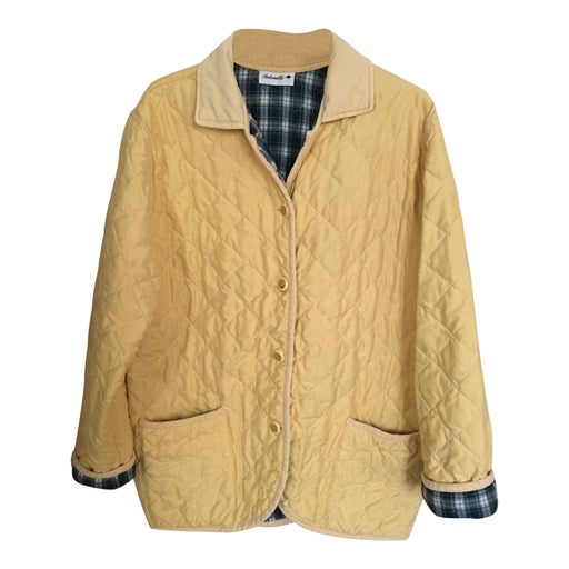 Yellow quilted jacket