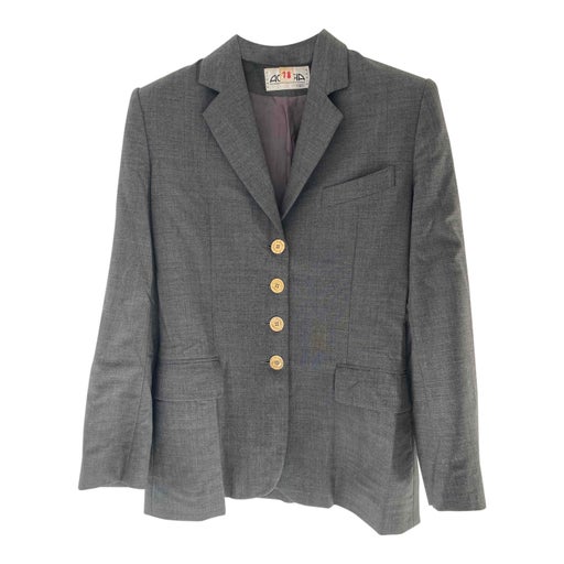 Blazer en laine et coton