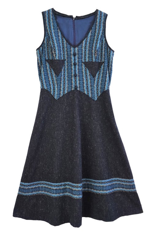 Wool pinafore dress