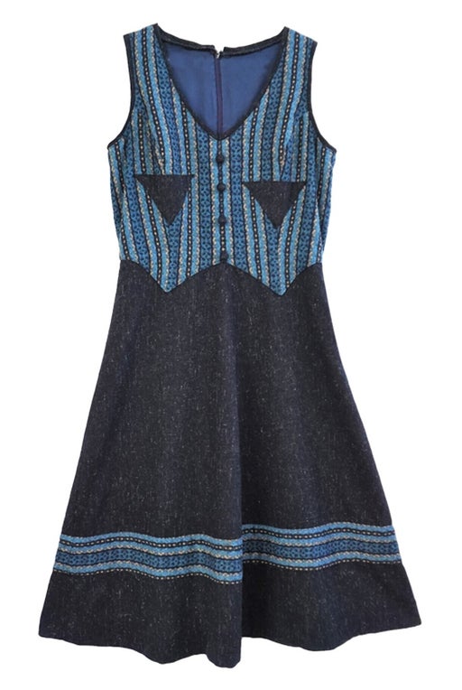 Wool pinafore dress