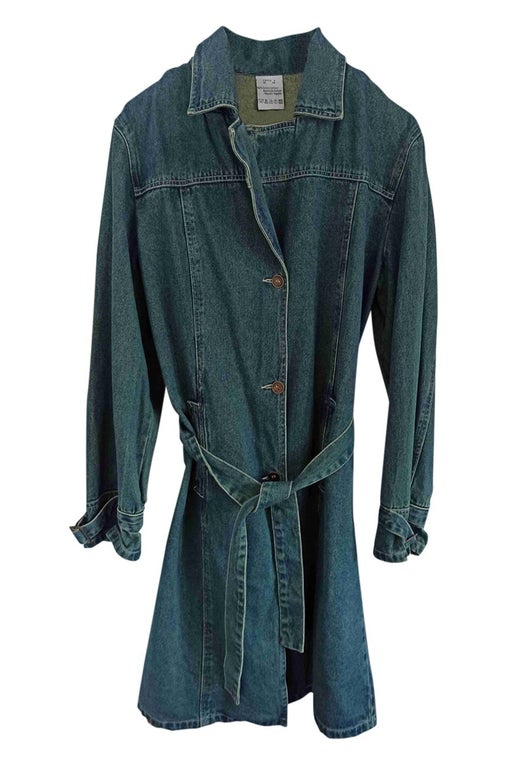 Denim trench coat