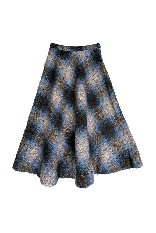 Tweed midi skirt