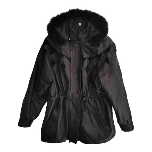 Leather and suede coat