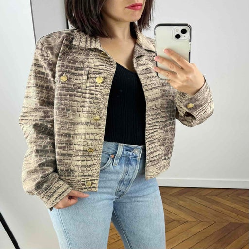 Veste en jean python