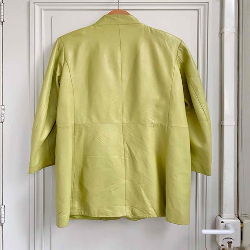 90's leather trench coat