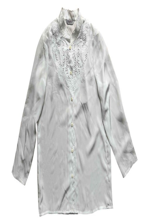 Embroidered ecru blouse