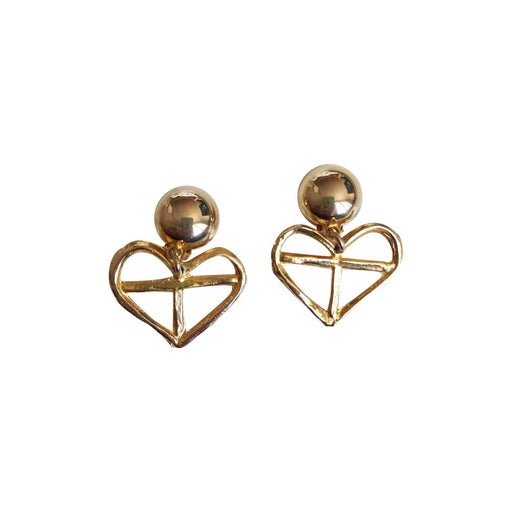 Heart clip earrings