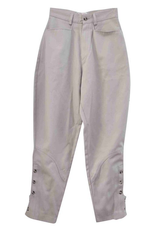 Ecru straight pants