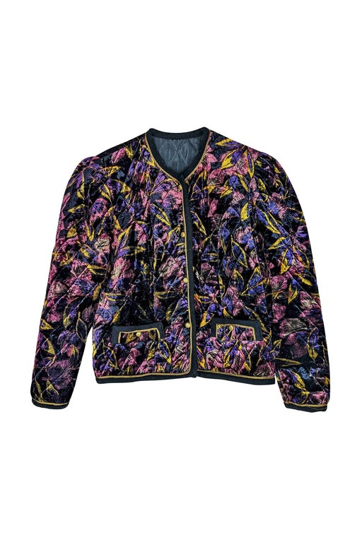 Velvet quilted jacket