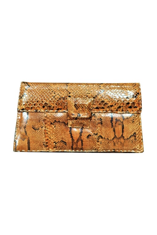 Exotic leather pouch