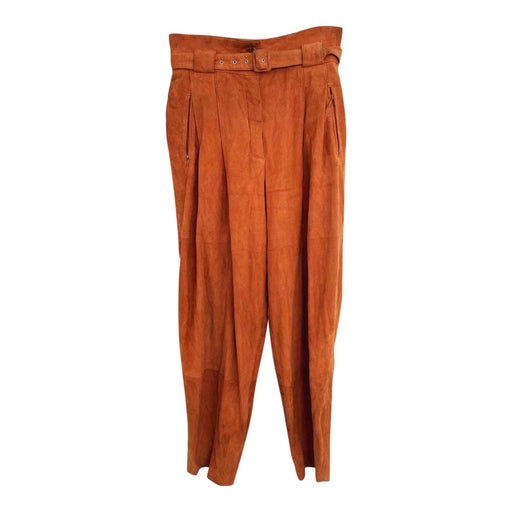 Suede pants