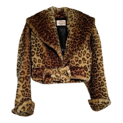 Short leopard coat
