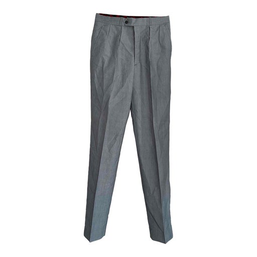 Gray pleated trousers