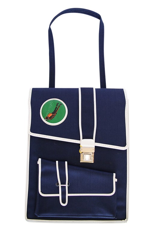 blue satchel