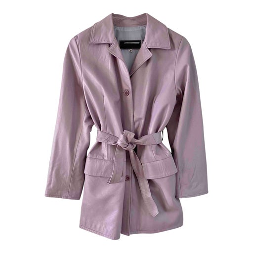Leather safari jacket