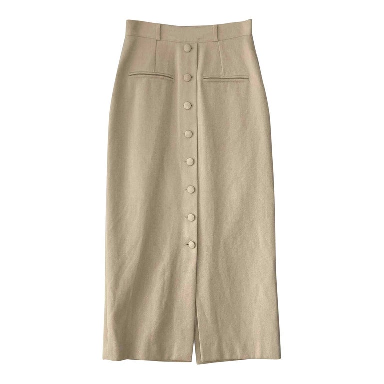 Jupe midi écrue