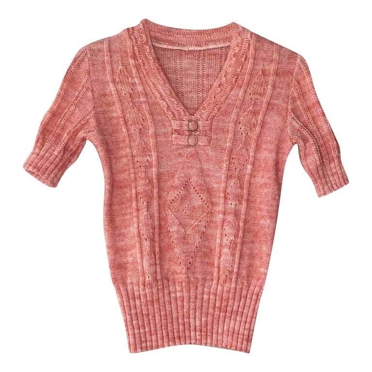 Top en maille rose