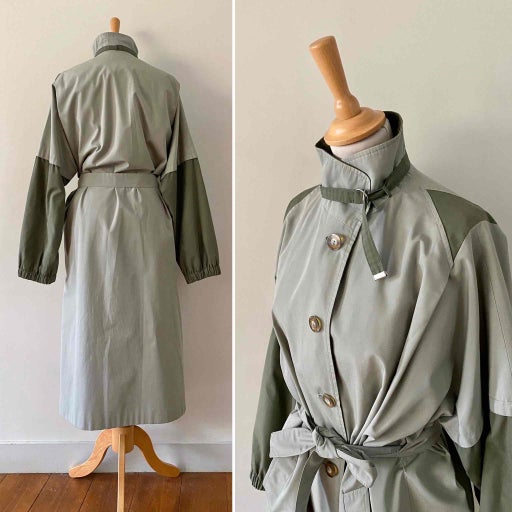 Cotton trench and bucket hat