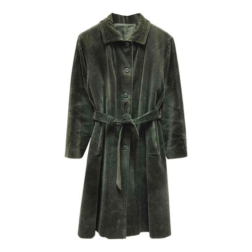 Corduroy trench coat