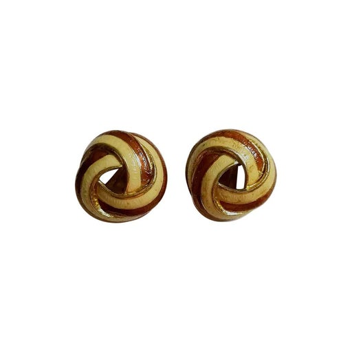 Golden clip earrings