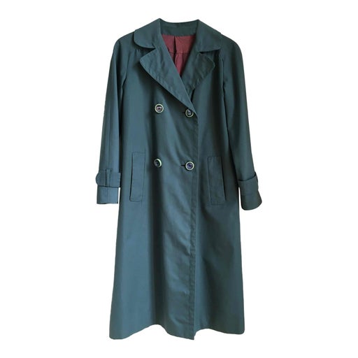 Green trench coat