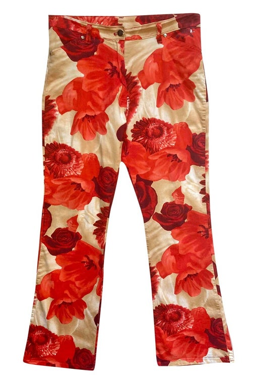 Floral flare pants