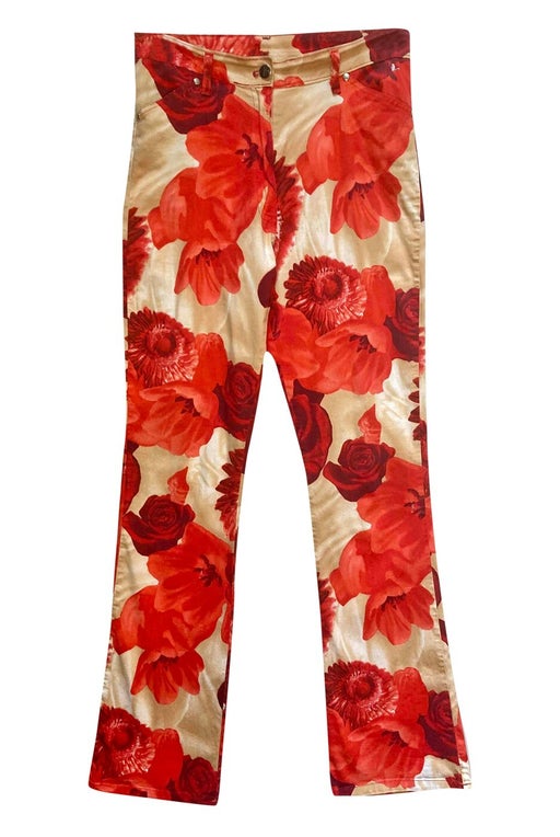 Floral flare pants