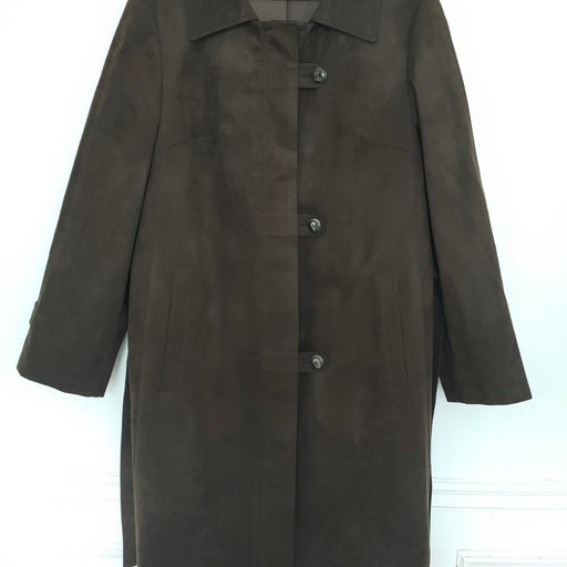 Suedette trench coat