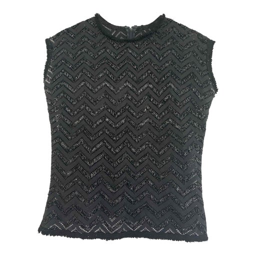 Openwork black top