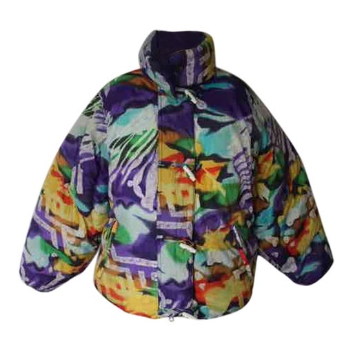 Multicolored down jacket