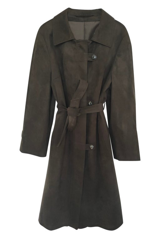 Suedette trench coat