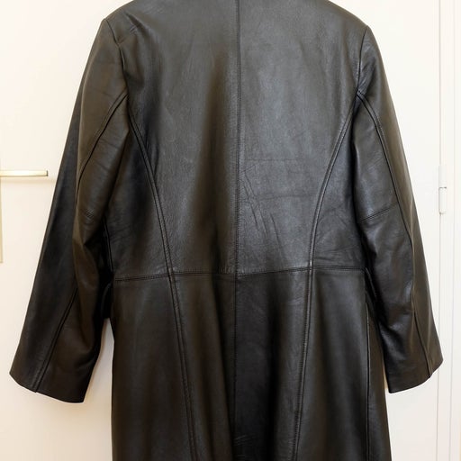 Genuine Leather Trench Jacket, Small to