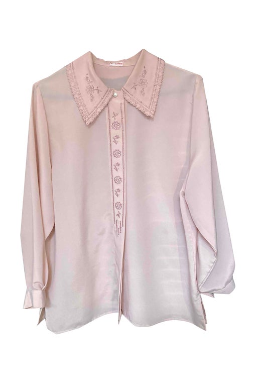 Embroidered pink shirt