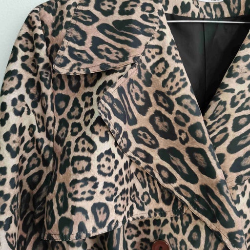 Leopard trench coat