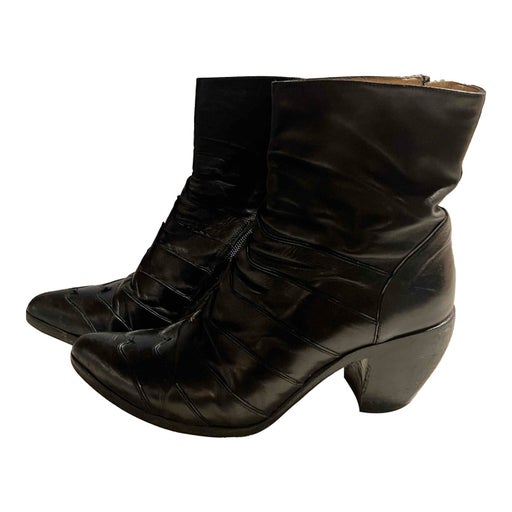 Leather ankle boots