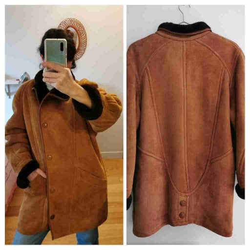 Manteau en peau lainée